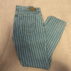 American Eagle Striped Mom Jeans - Extra Long